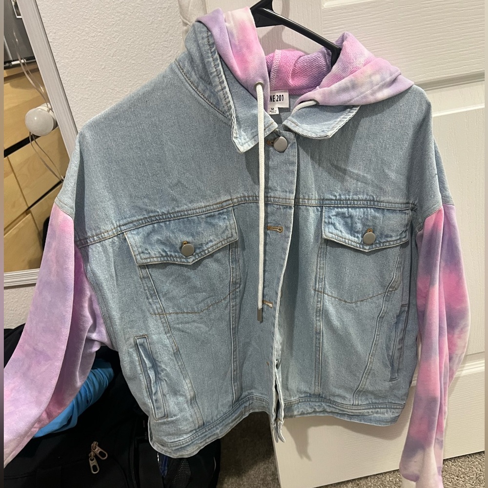 Cotton candy denim jacket